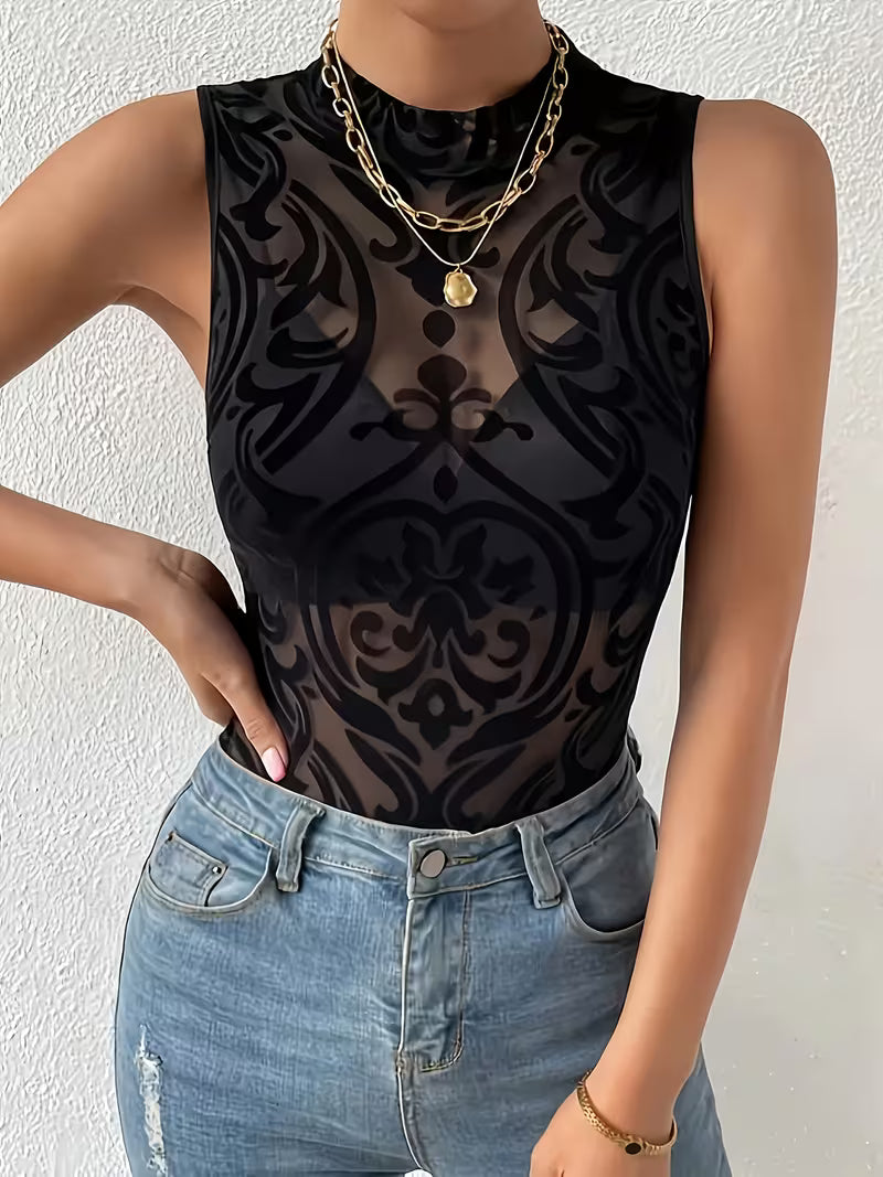 Body preto transparente elegante