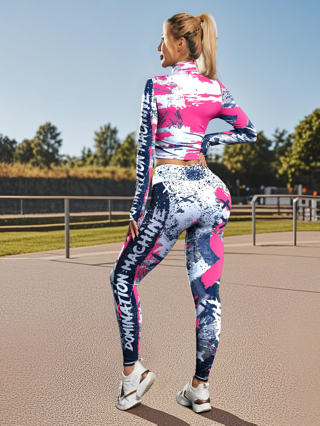 Conjunto de Duas Roupa Desportiva de Manga Comprida