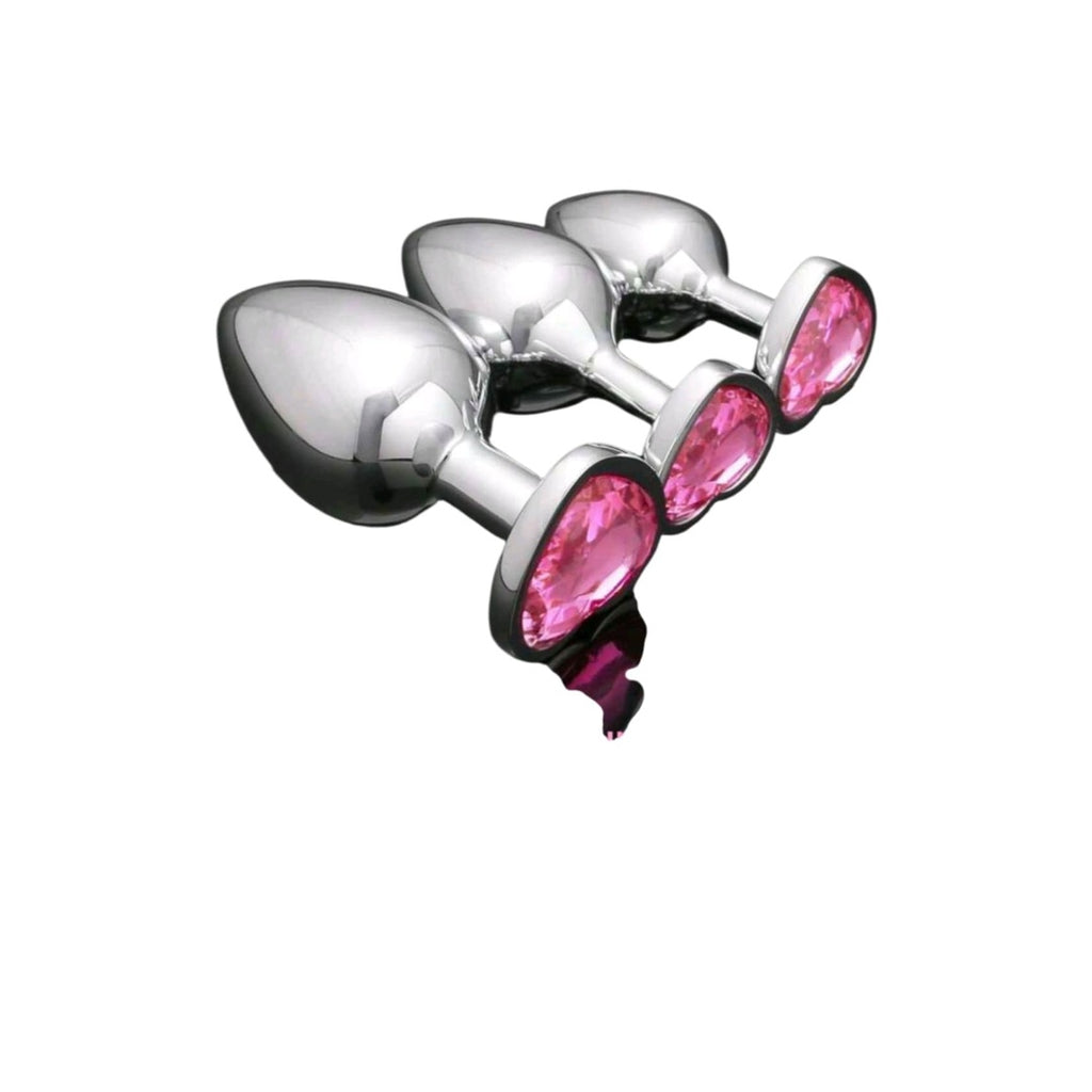 Plug Anal com coração rosa M