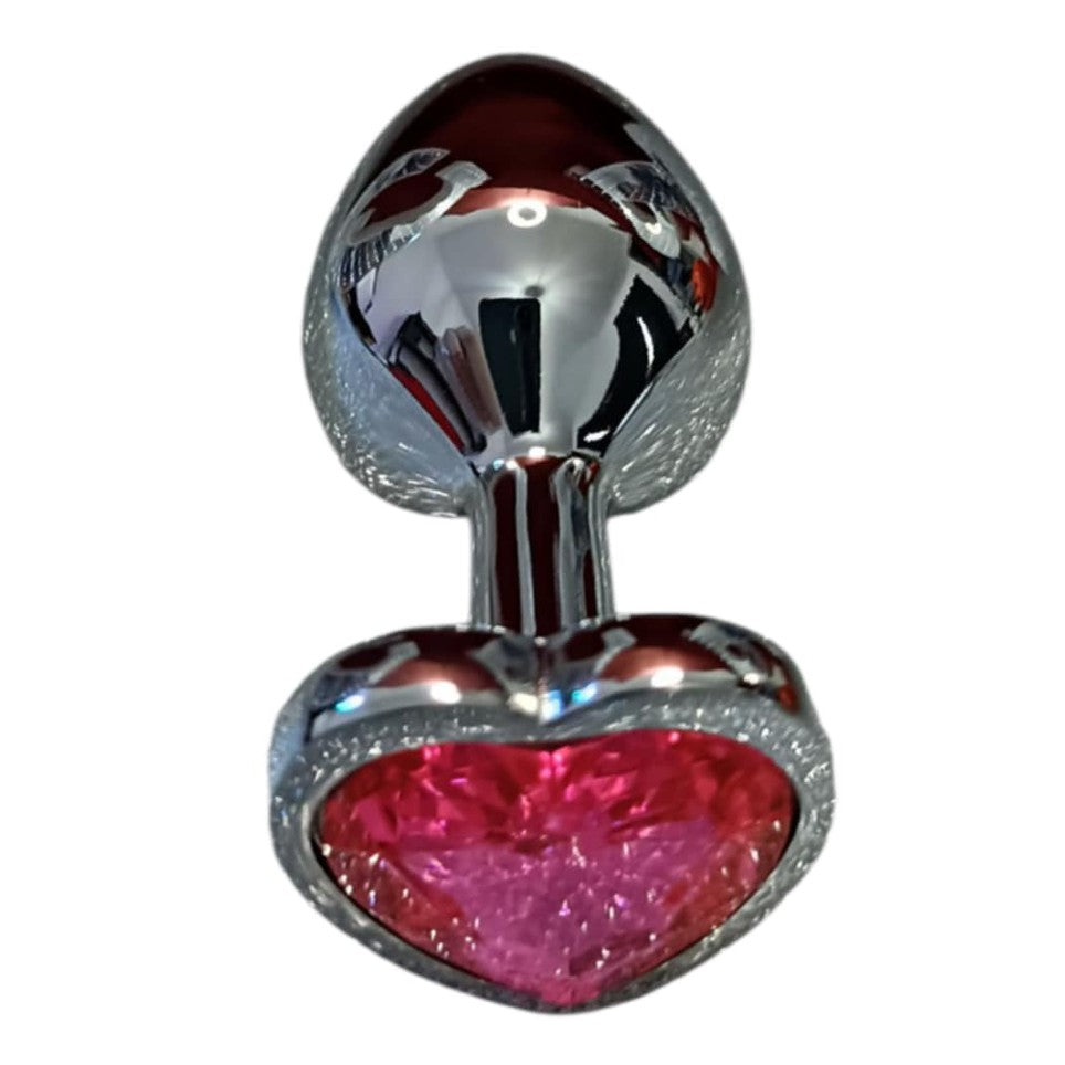 Plug Anal com coração rosa M