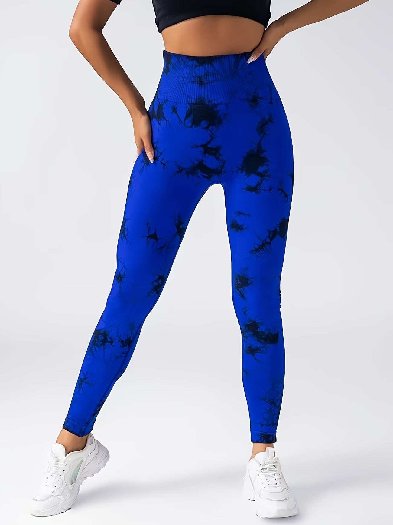Leggings de Cintura Subida Tie-Dye