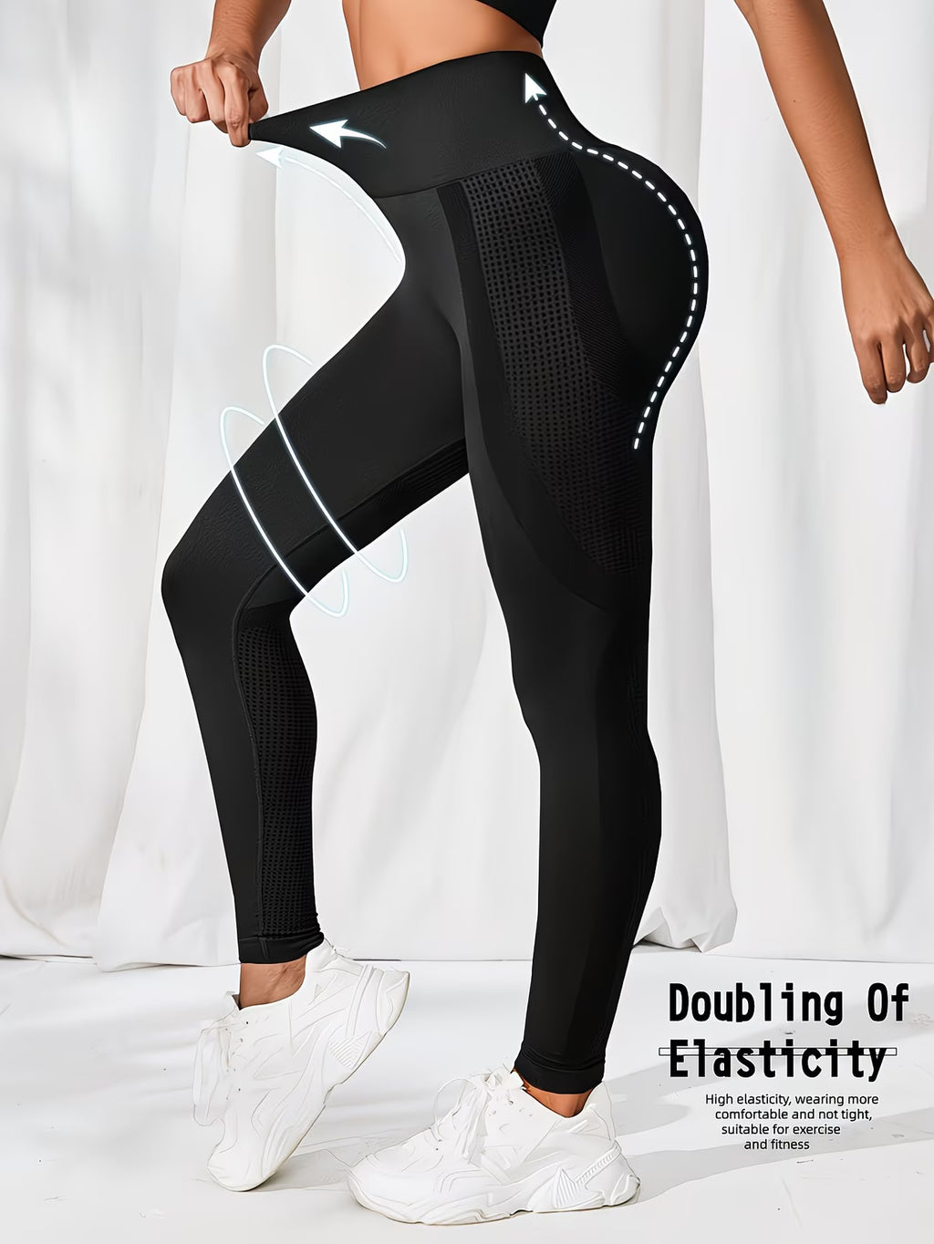 Leggings Femininas de Cintura Alta Sem Costura Bordoux tamanho M