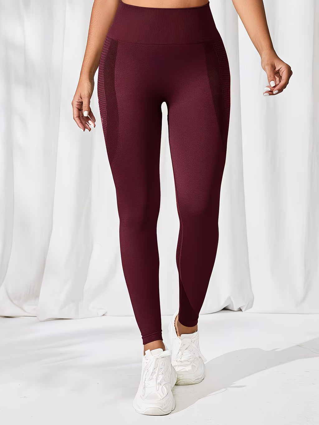 Leggings Femininas de Cintura Alta Sem Costura Preto tamanho M