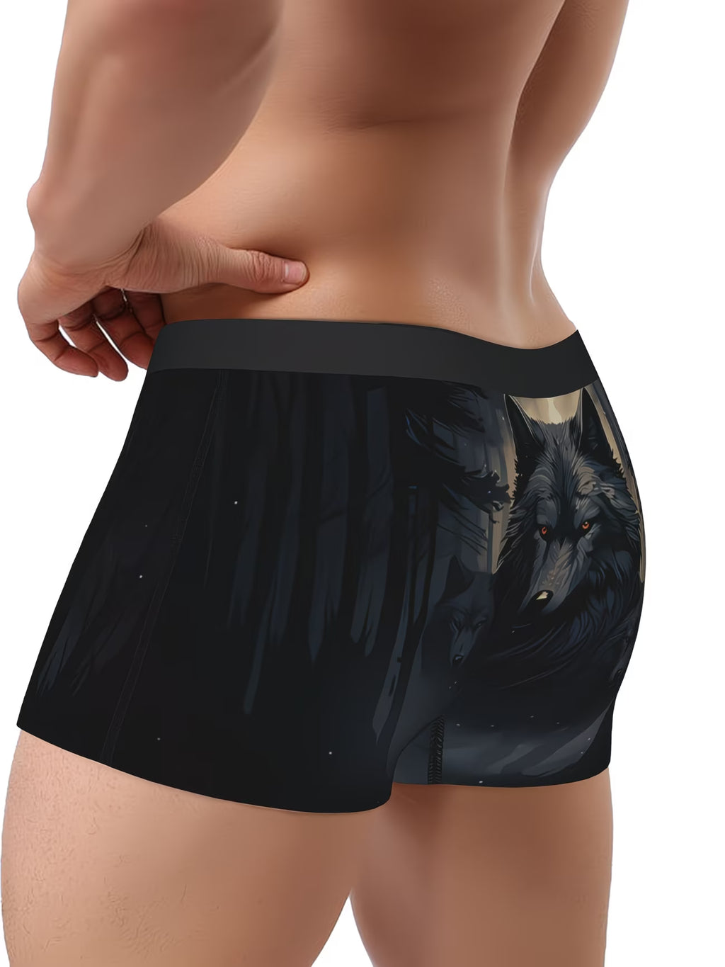 Boxer Masculinas Lobo Selvagem
