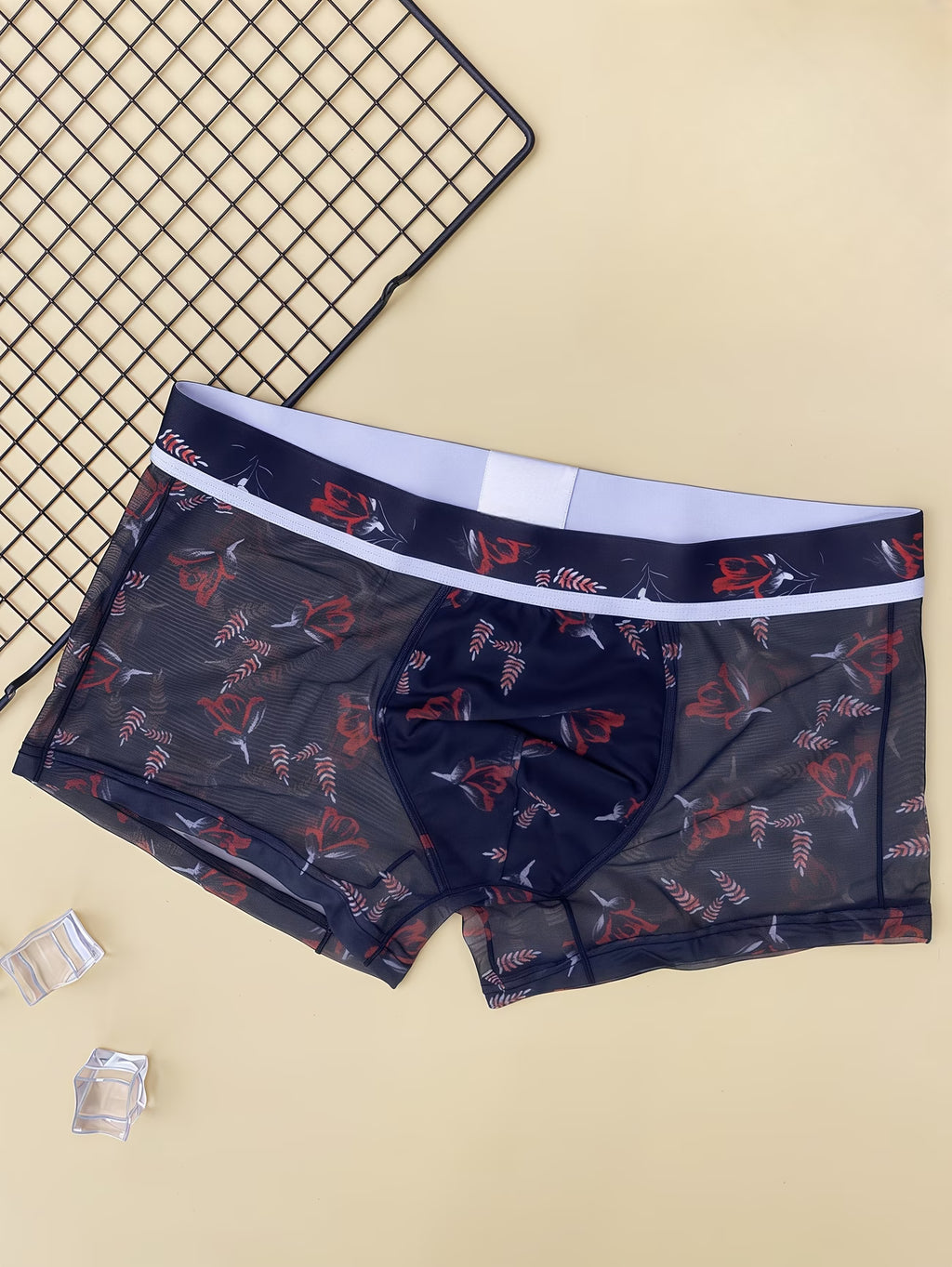 Cueca Boxer Masculina em Tecido de Fibra Sedosa