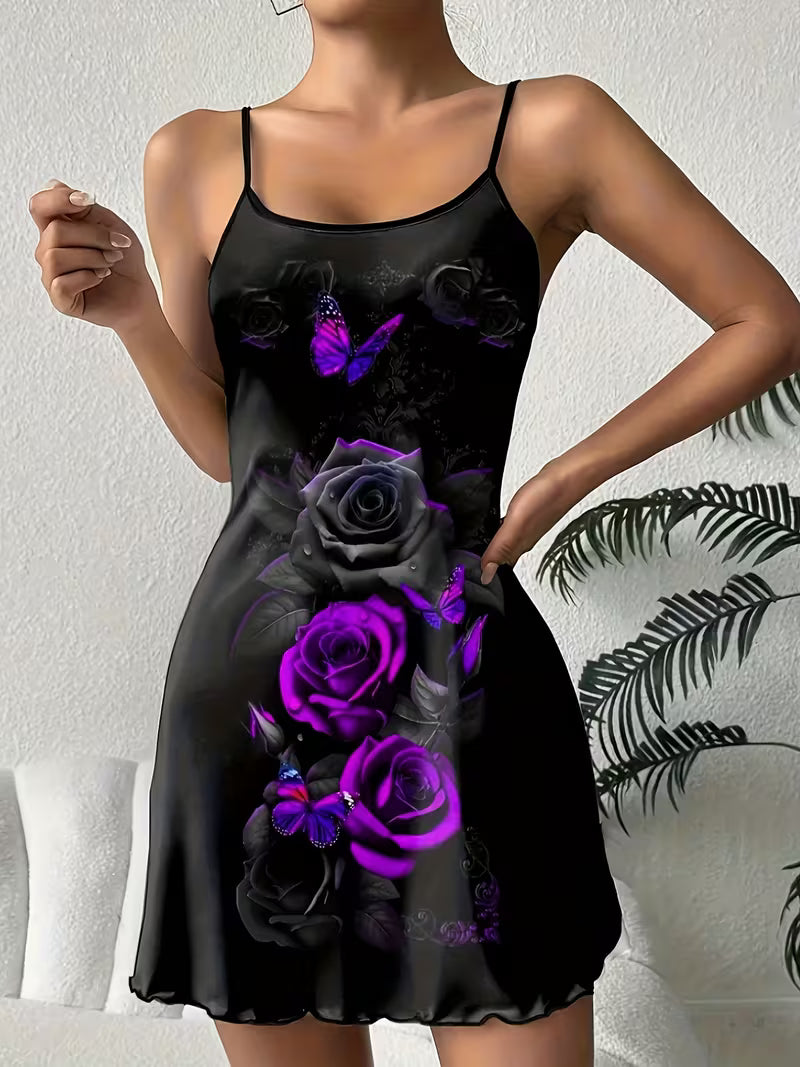 Estilo Gótico, Estampas de Rosa e Borboleta