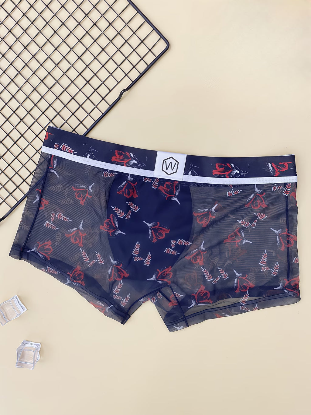 Cueca Boxer Masculina em Tecido de Fibra Sedosa