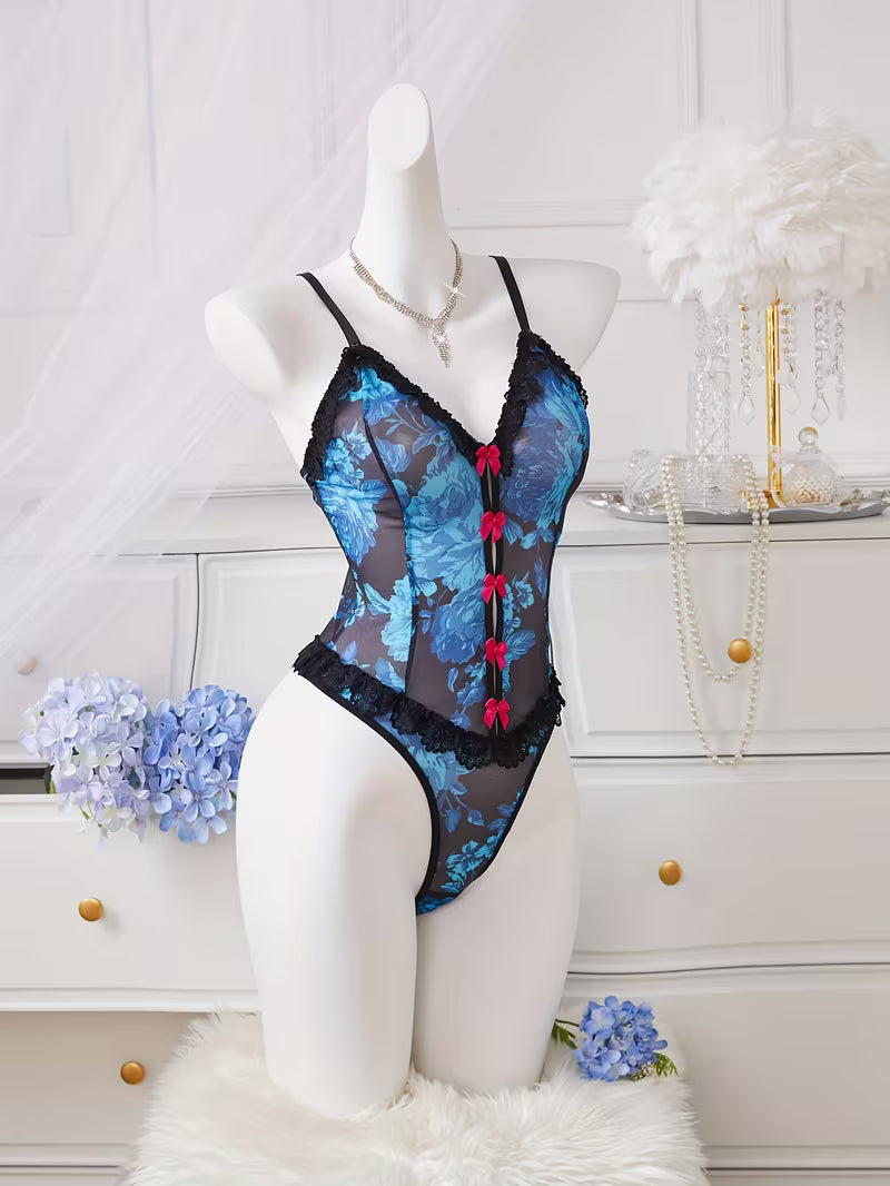 Body azul, preto e apontamentos a vermelho