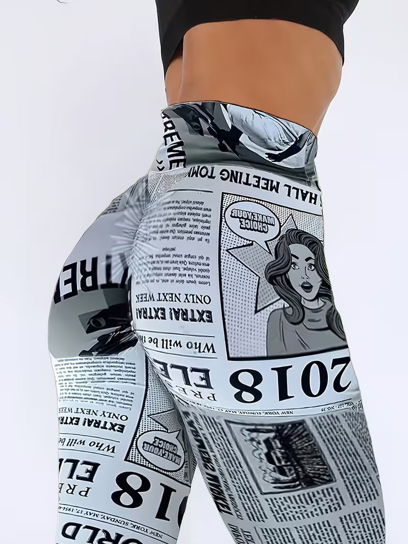 Leggings Desportivas de Cintura Subida