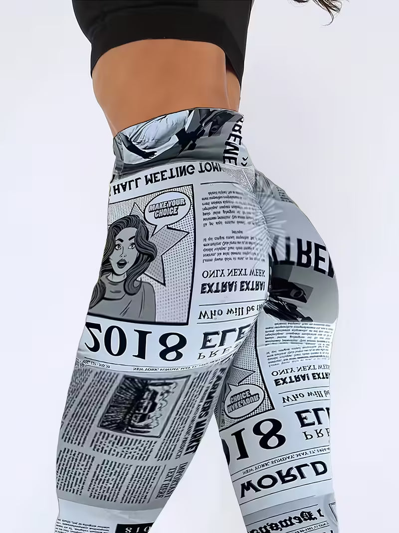 Leggings Desportivas de Cintura Subida