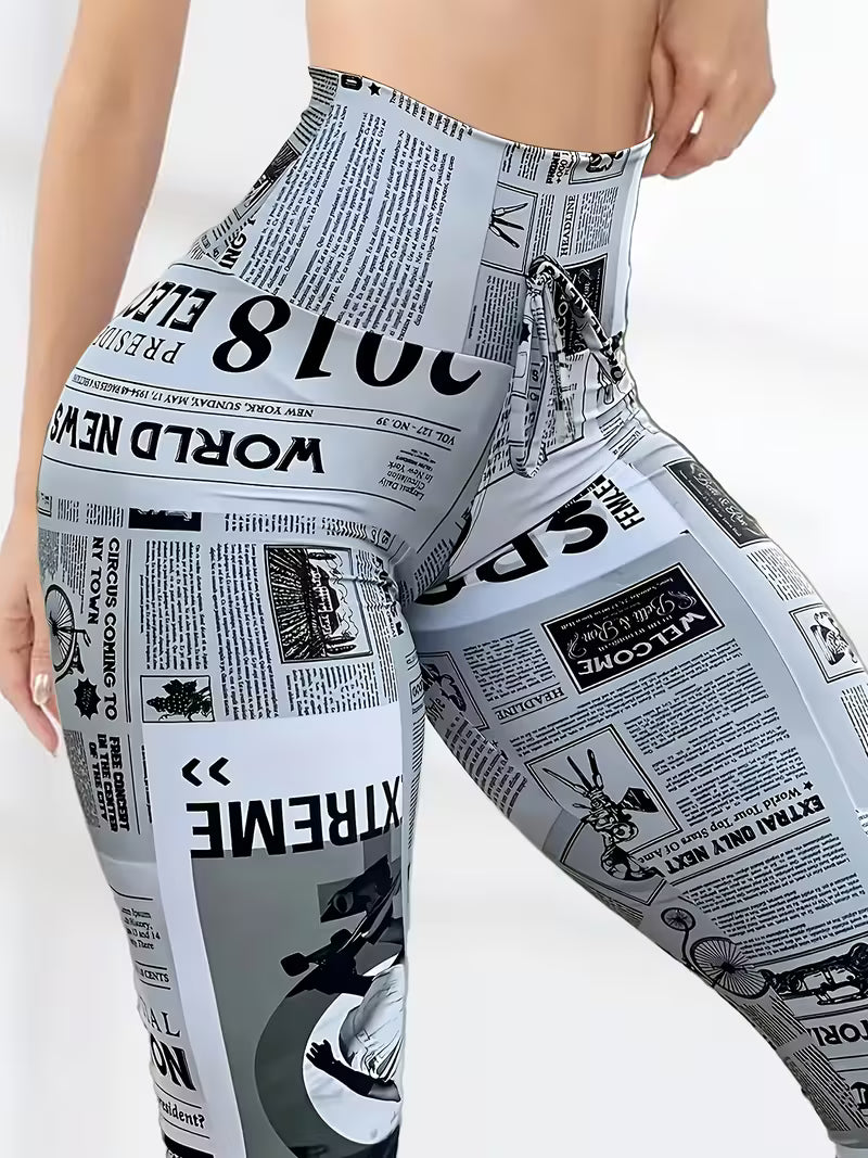 Leggings Desportivas de Cintura Subida