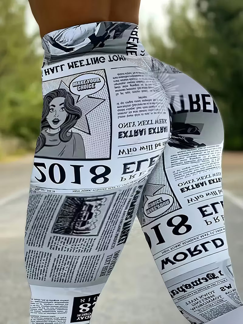 Leggings Desportivas de Cintura Subida