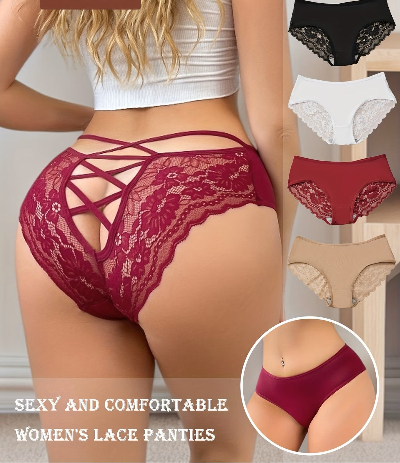 Cuecas de Cintura Descida Elegantes e Sexy