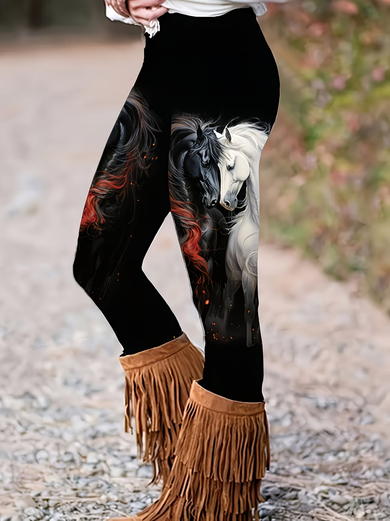 Leggings ajustáveis cavalos