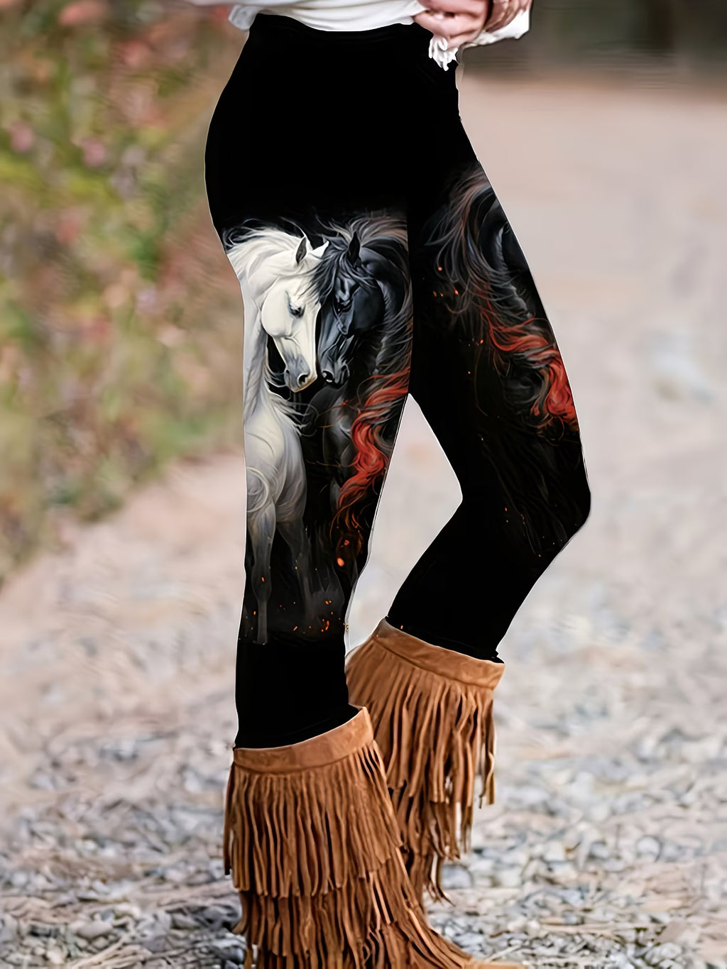 Leggings ajustáveis cavalos