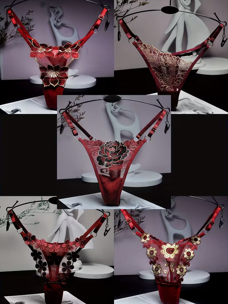 Conjunto de 5 cuecas fio dental ajustáveis