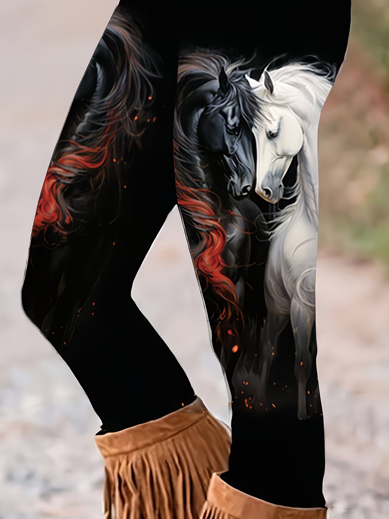Leggings ajustáveis cavalos