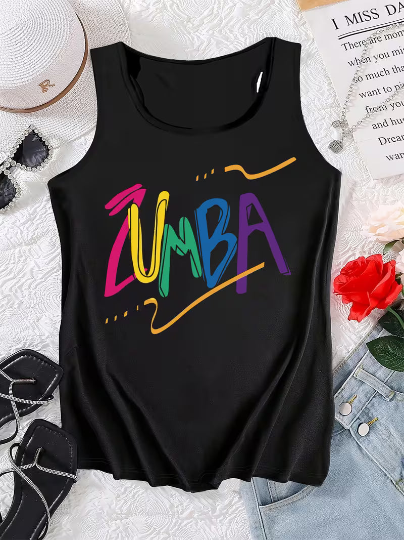 Camiseta Regata Estampada Sem Mangas