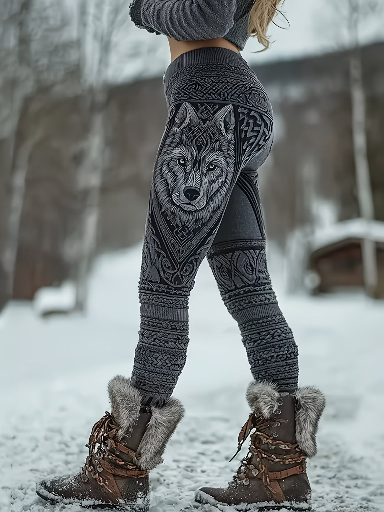 Leggings ajustáveis viking Lobo