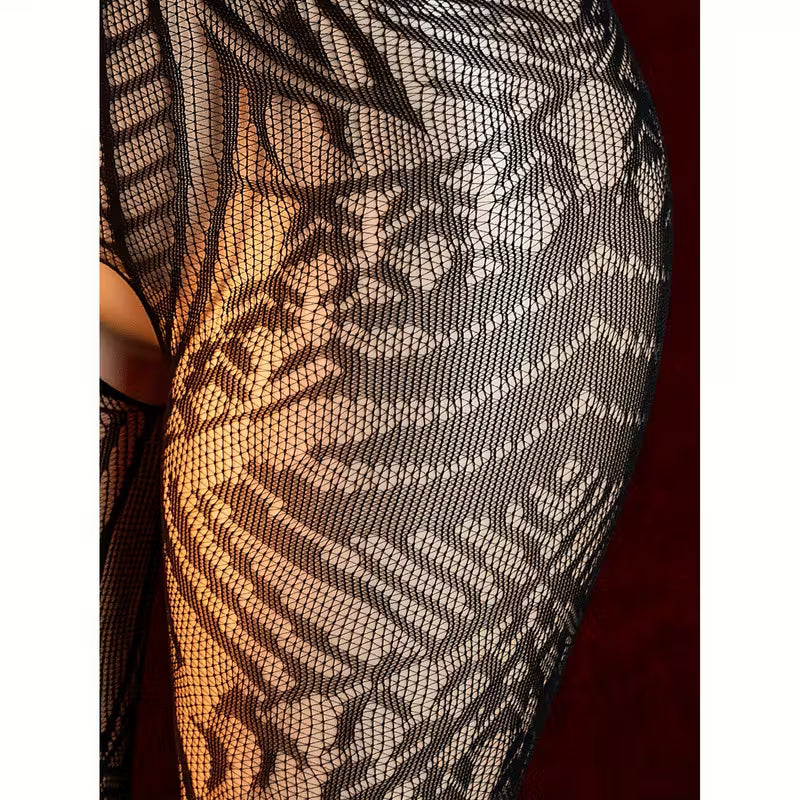Body preto sensual com pernas