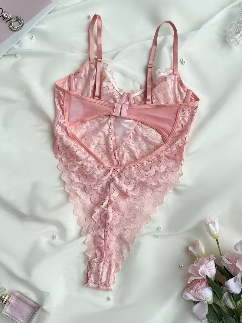Body rosa rendado