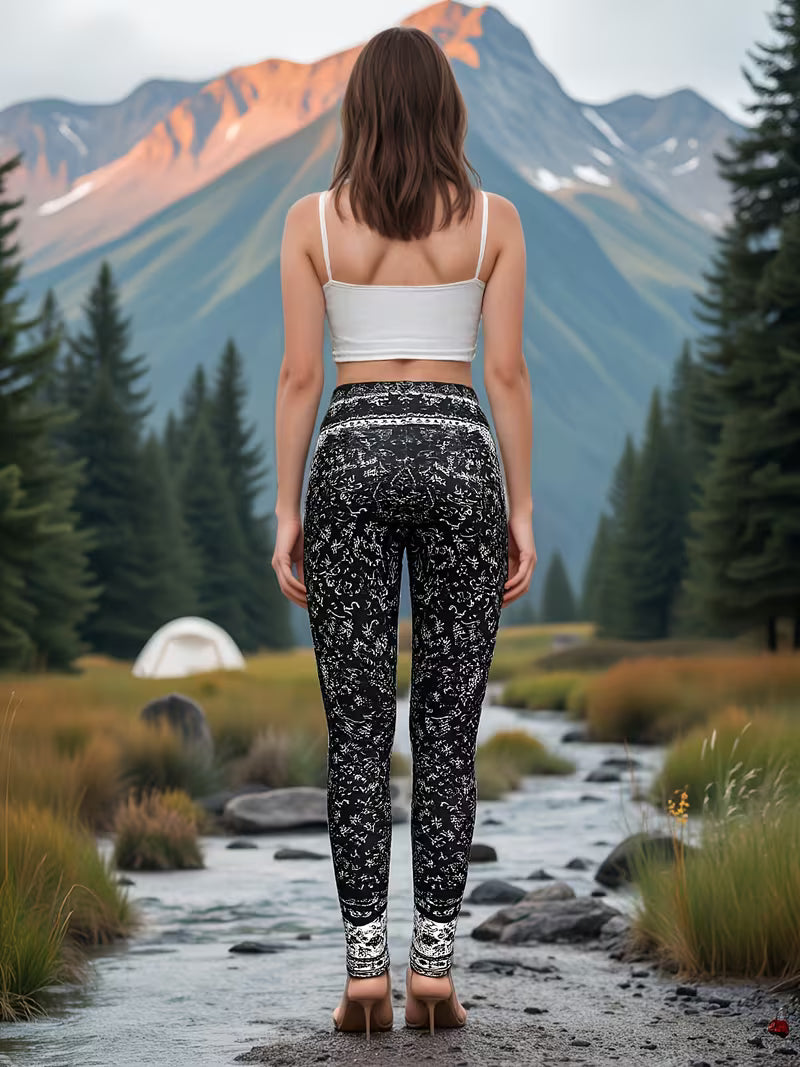 Leggings Femininas Estilo Viking Boêmio