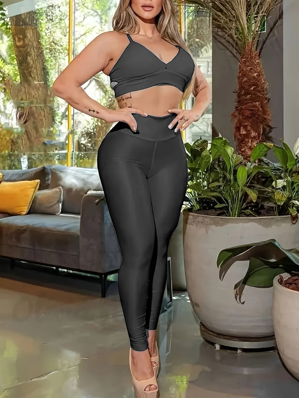 Leggings de Yoga de Cintura Alta para Mulheres