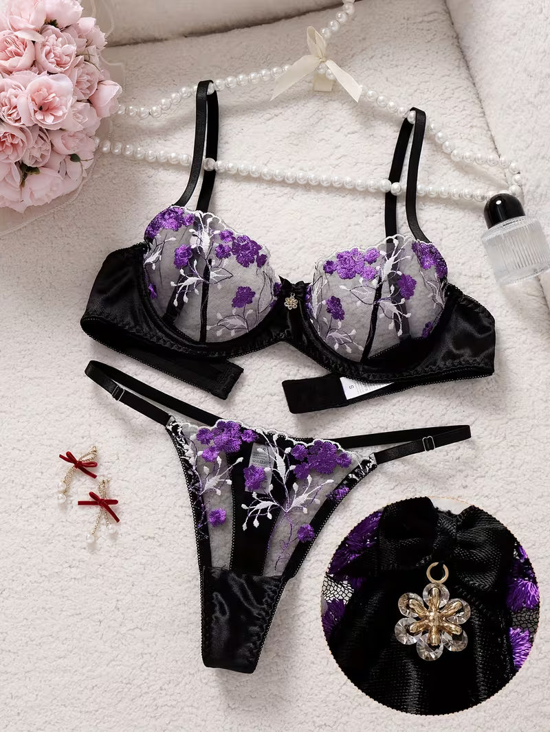 Lingerie Biquíni Transparente Feminina