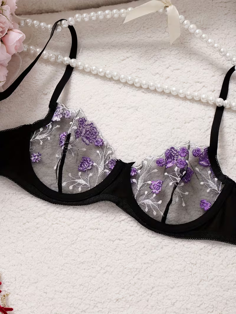 Lingerie Biquíni Transparente Feminina