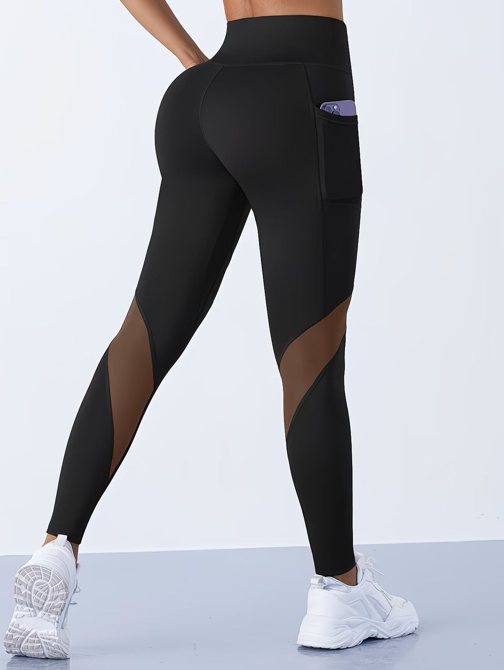 Leggings elásticas com bolso