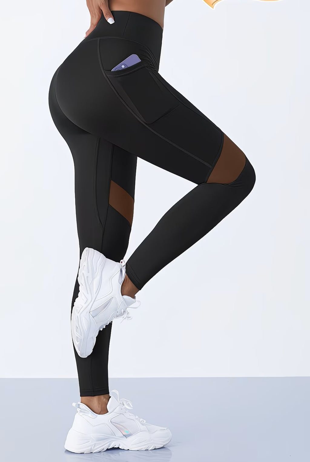 Leggings elásticas com bolso