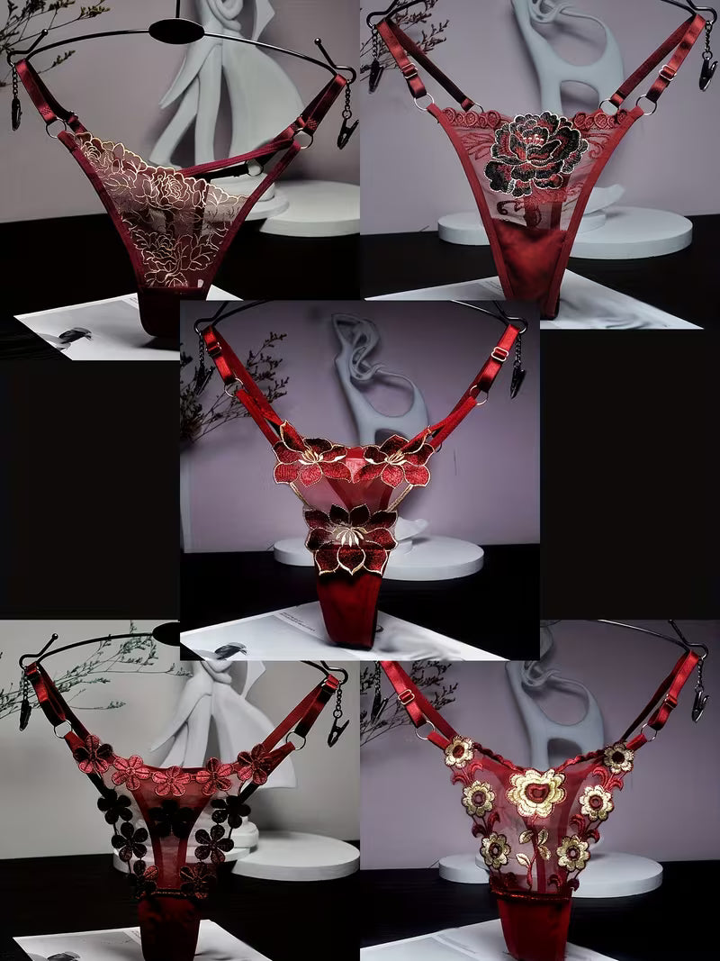 Conjunto de 5 cuecas fio dental ajustáveis