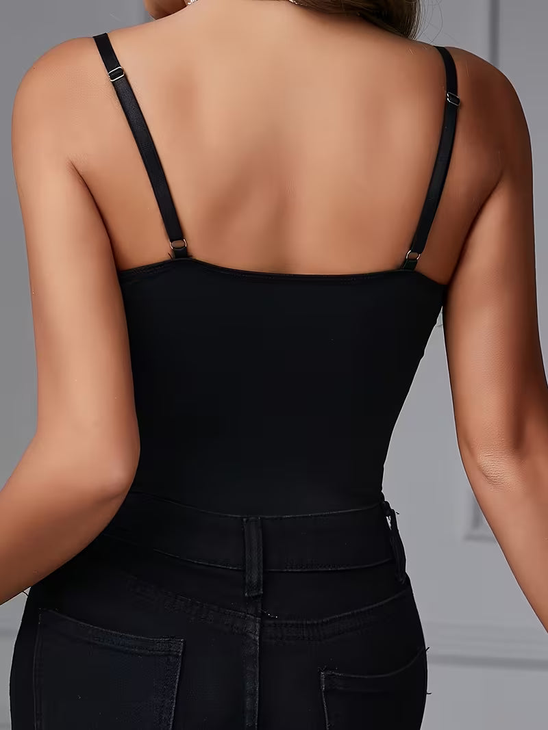 Body floral e preto