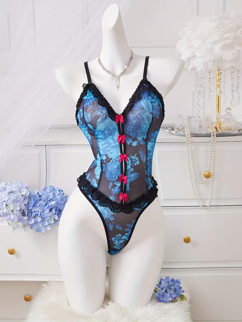 Body azul, preto e apontamentos a vermelho