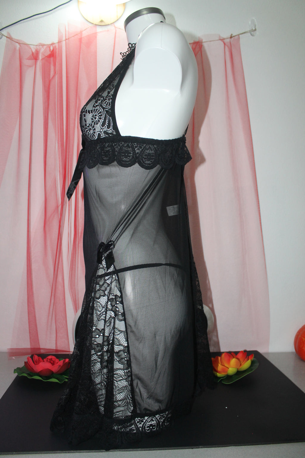 Body rendado transparente e sexy