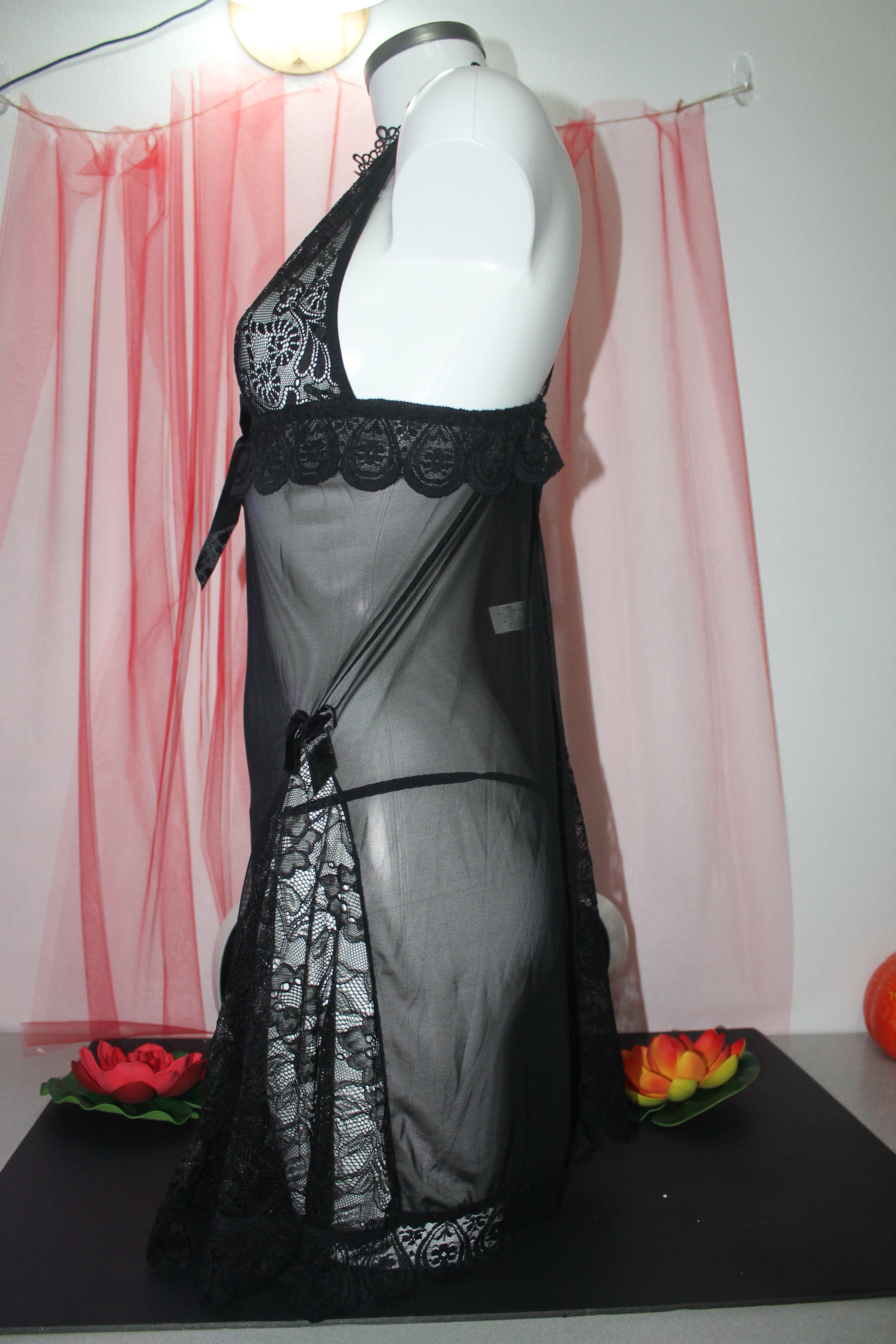 Body rendado transparente e sexy