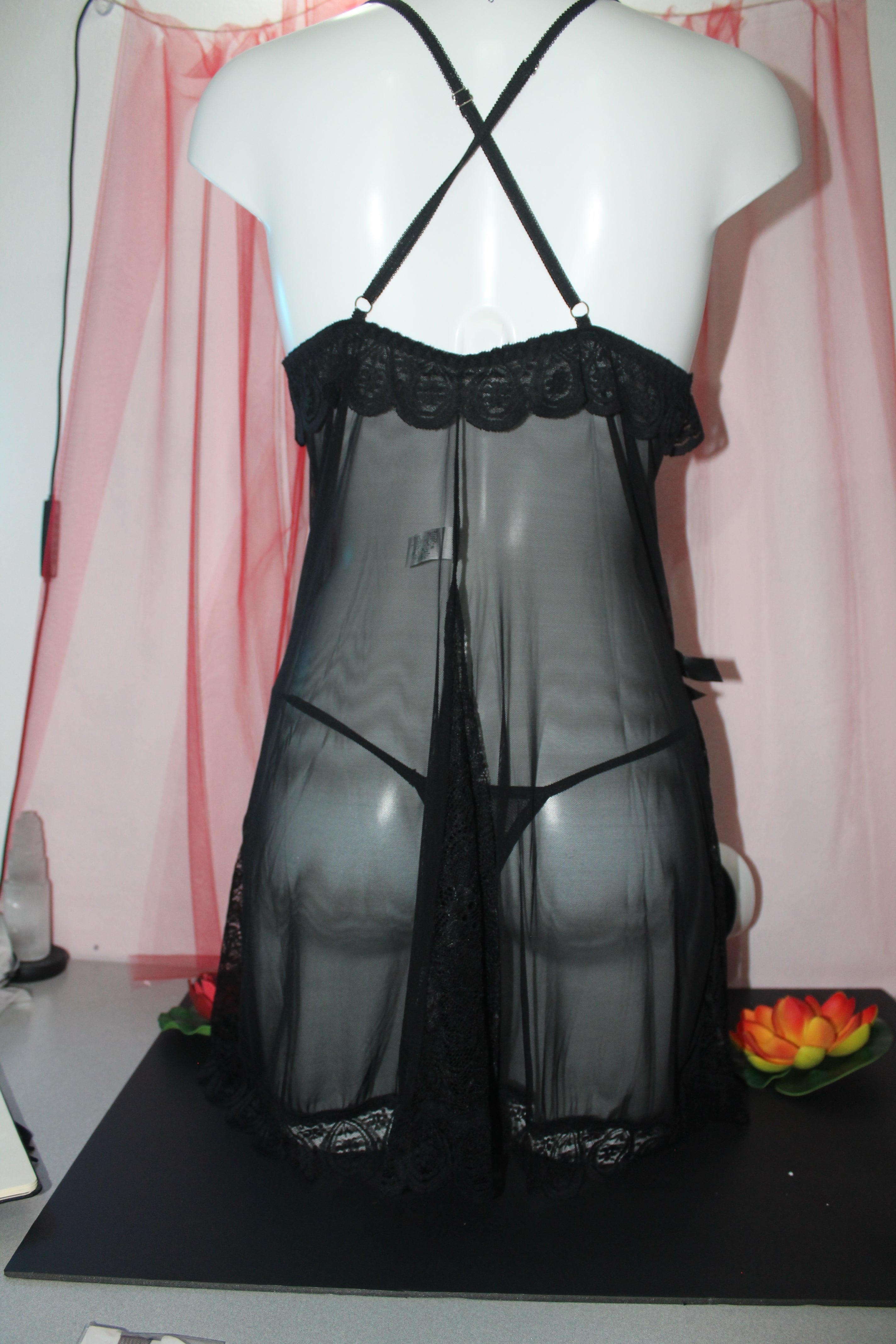 Body rendado transparente e sexy