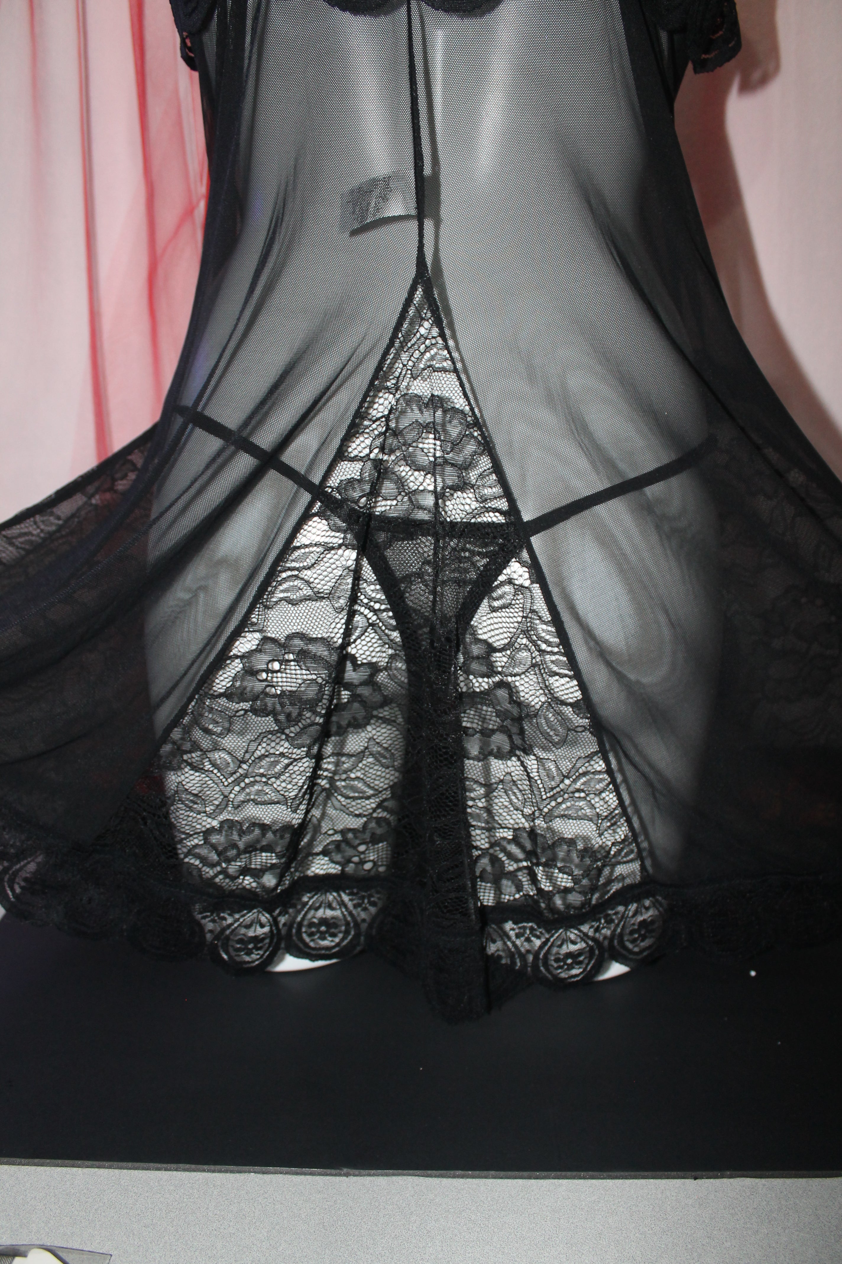 Body rendado transparente e sexy