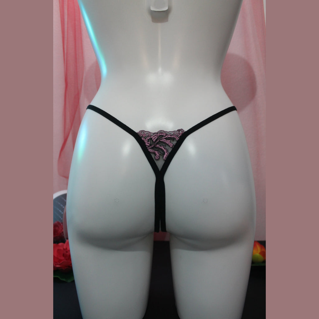Cueca rendada com pendulo, fio dental