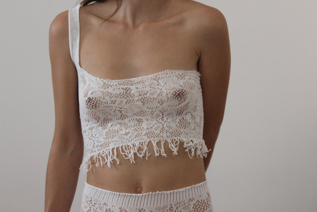 Conjunto branco perfurado basic