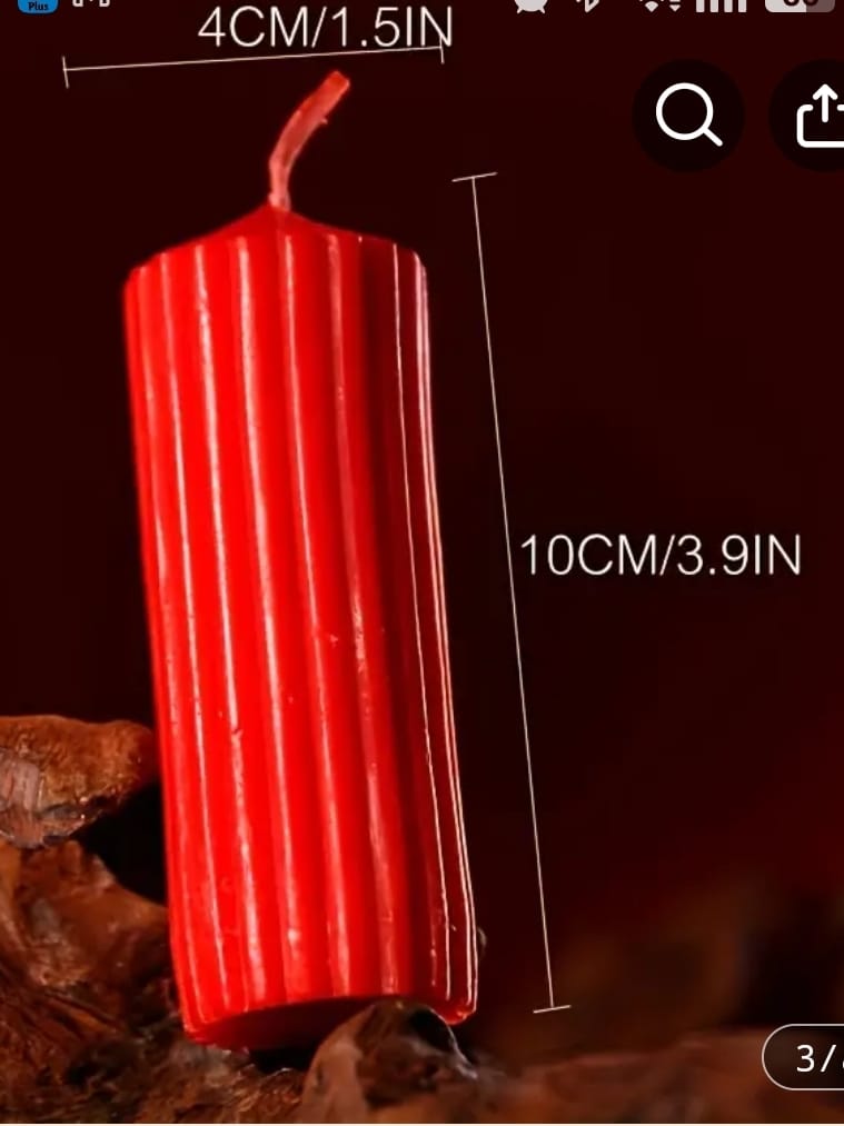 Vela para massagem vermelha perfumada