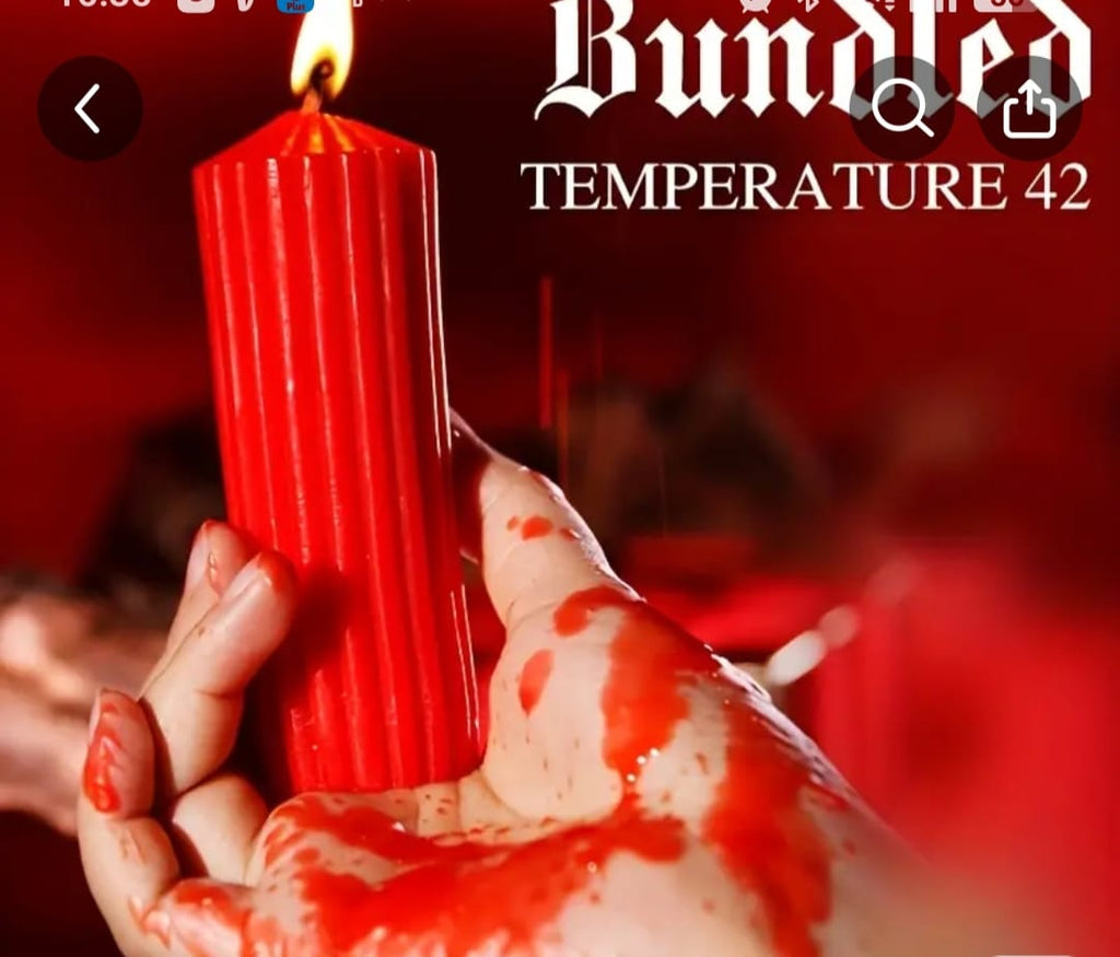 Vela para massagem vermelha perfumada