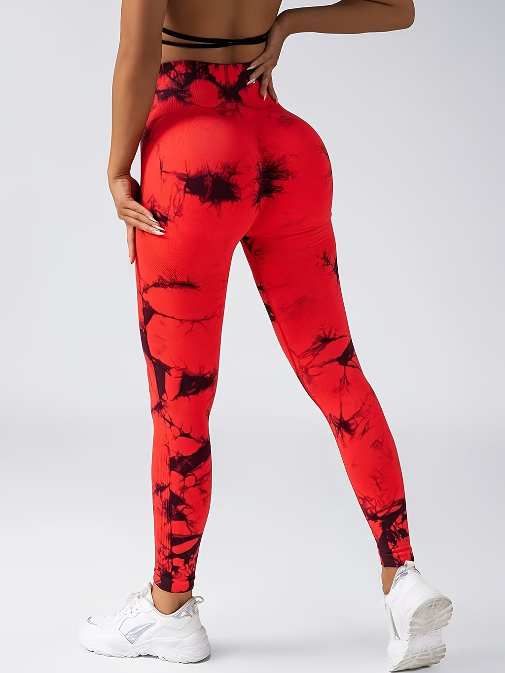Leggings de Cintura Subida Tie-Dye